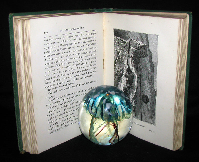 1876 Rare Second Edition - The Secret of the Island by Jules Verne. Illustrated.
