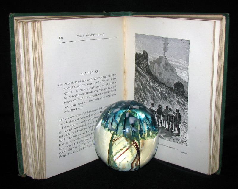 1876 Rare Second Edition - The Secret of the Island by Jules Verne. Illustrated.