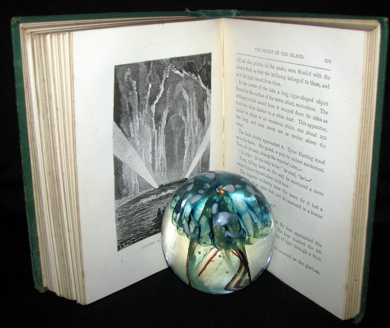 1876 Rare Second Edition - The Secret of the Island by Jules Verne. Illustrated.