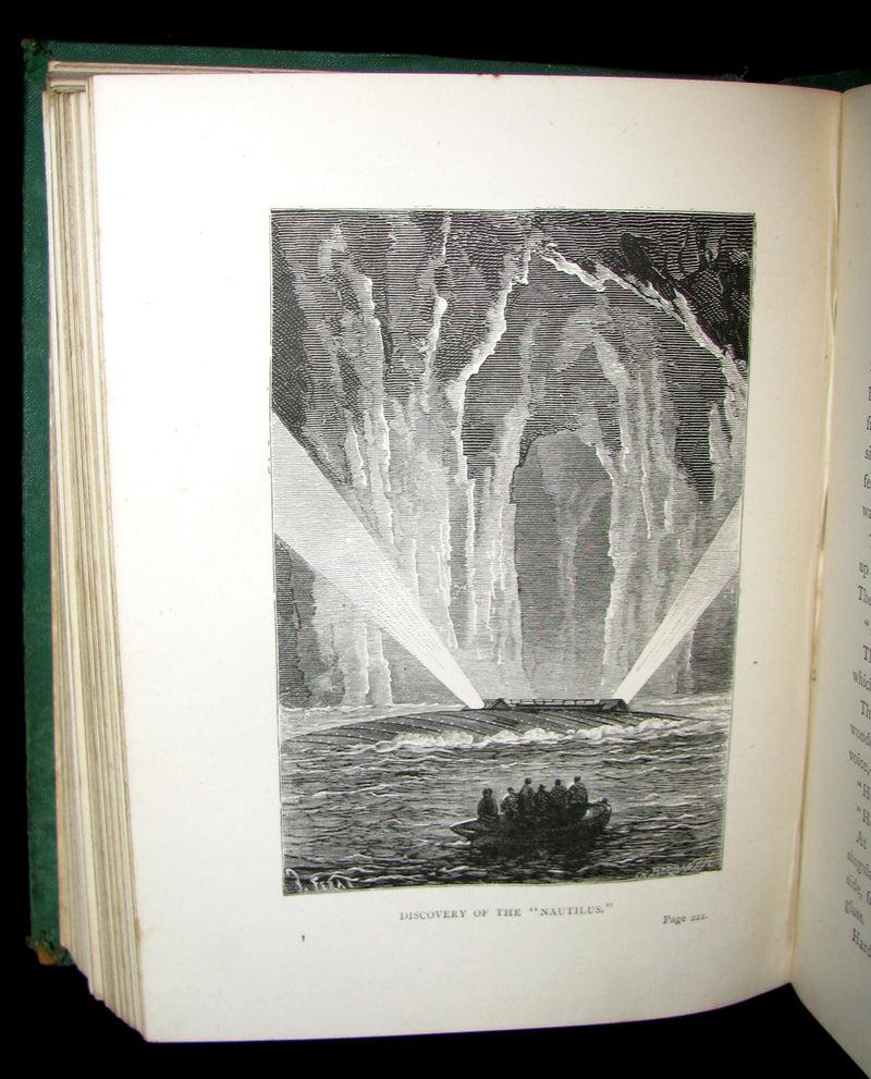 1876 Rare Second Edition - The Secret of the Island by Jules Verne. Illustrated.