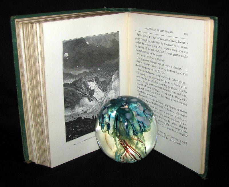 1876 Rare Second Edition - The Secret of the Island by Jules Verne. Illustrated.