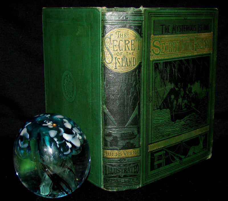 1876 Rare Second Edition - The Secret of the Island by Jules Verne. Illustrated.