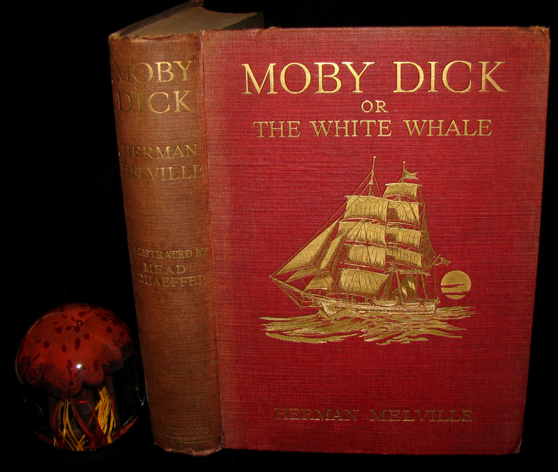 1930 Rare Book - Moby Dick or The White Whale by Herman Melville, illustrated by Mead Schaeffer