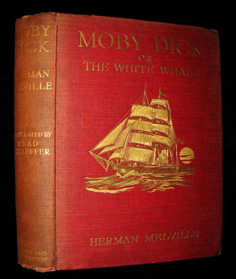 1930 Rare Book - Moby Dick or The White Whale by Herman Melville, illustrated by Mead Schaeffer