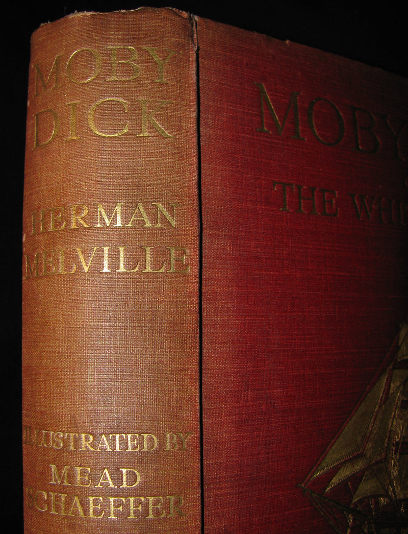 1930 Rare Book - Moby Dick or The White Whale by Herman Melville, illustrated by Mead Schaeffer