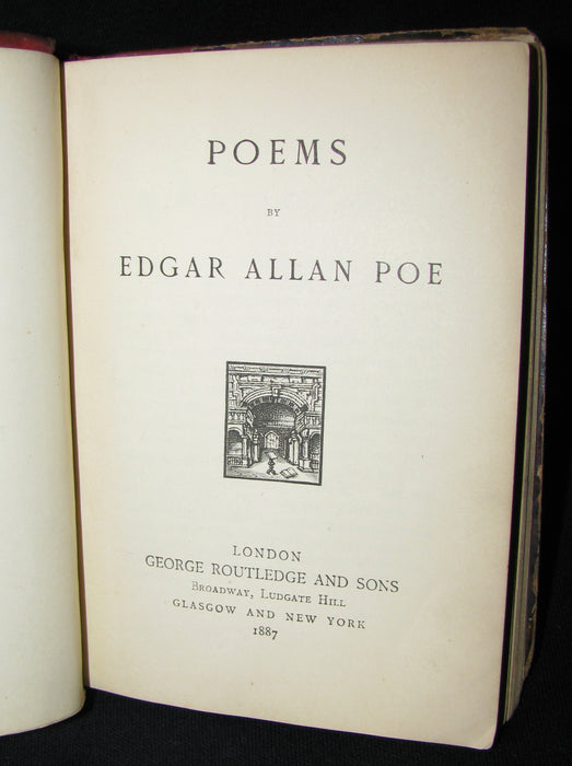 1887 Rare Book - Poems by Edgar Allan POE (The Raven, Lenore, Ulalume, ...)