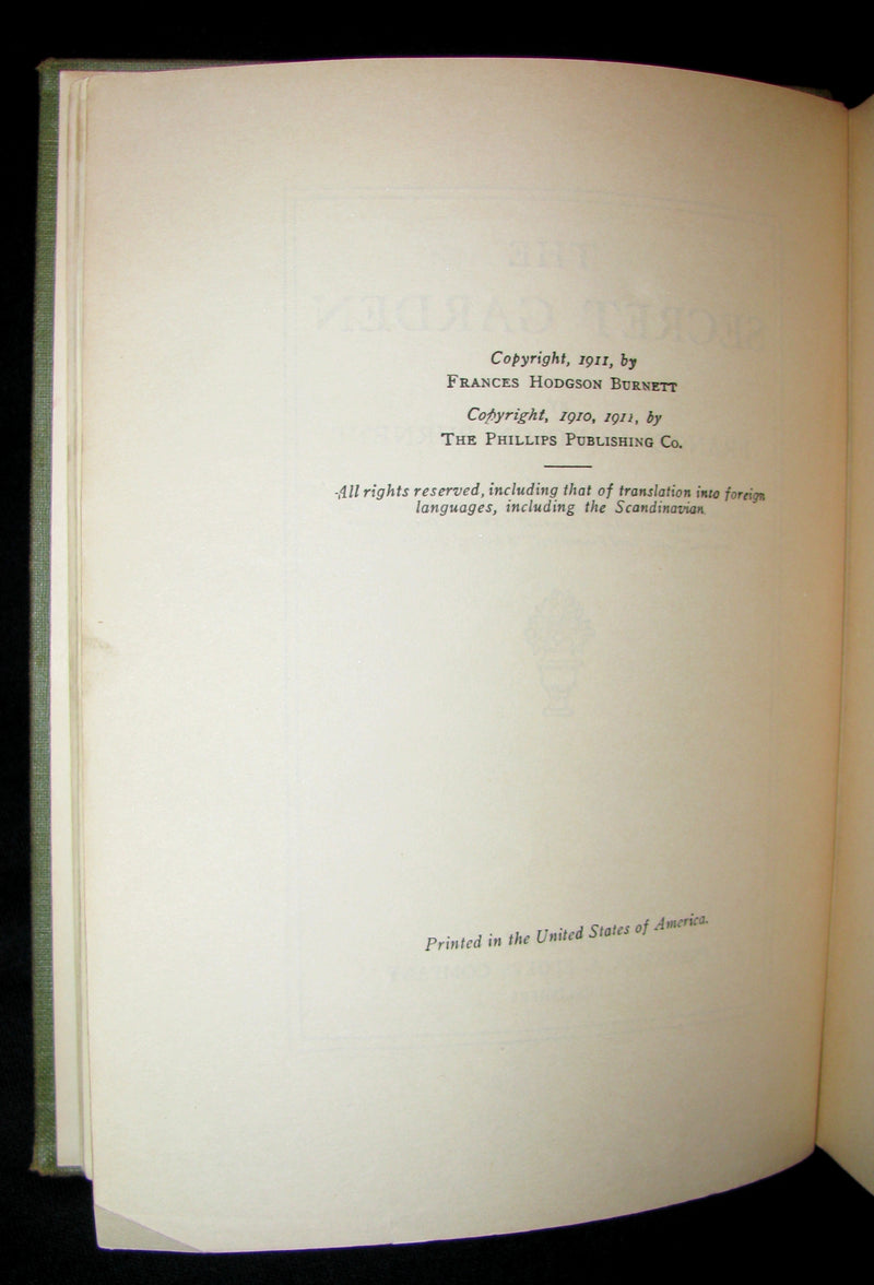 1911 Rare Book Early Edition - The Secret Garden by Frances Hodgson Burnett