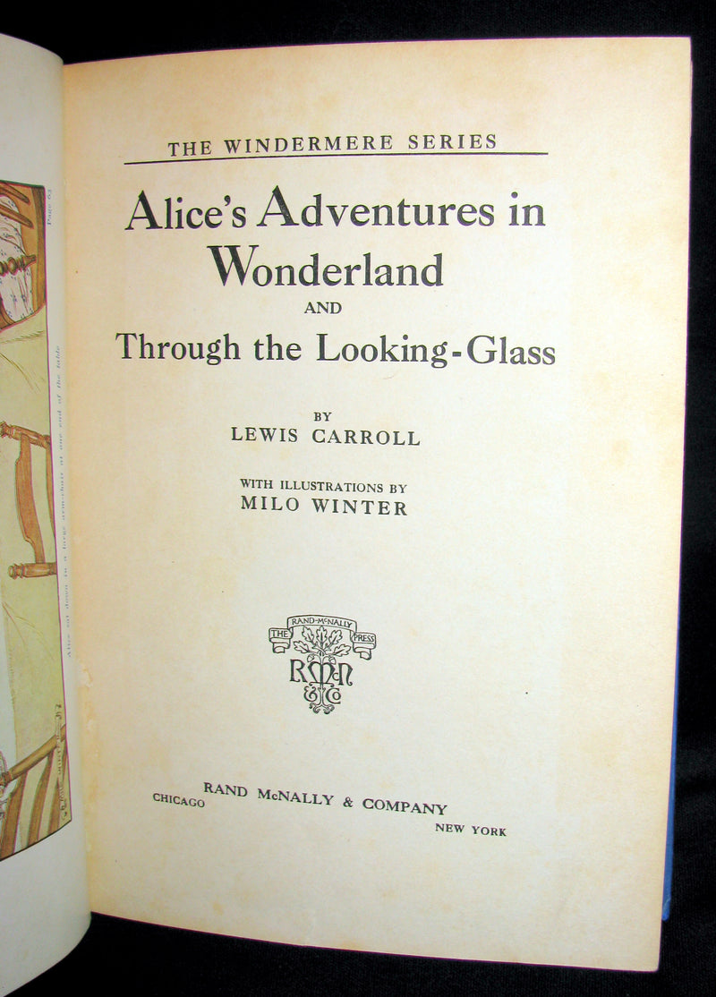 1916 Rare Windermere Edition - Alice's Adventures in Wonderland & Through the Looking-Glass