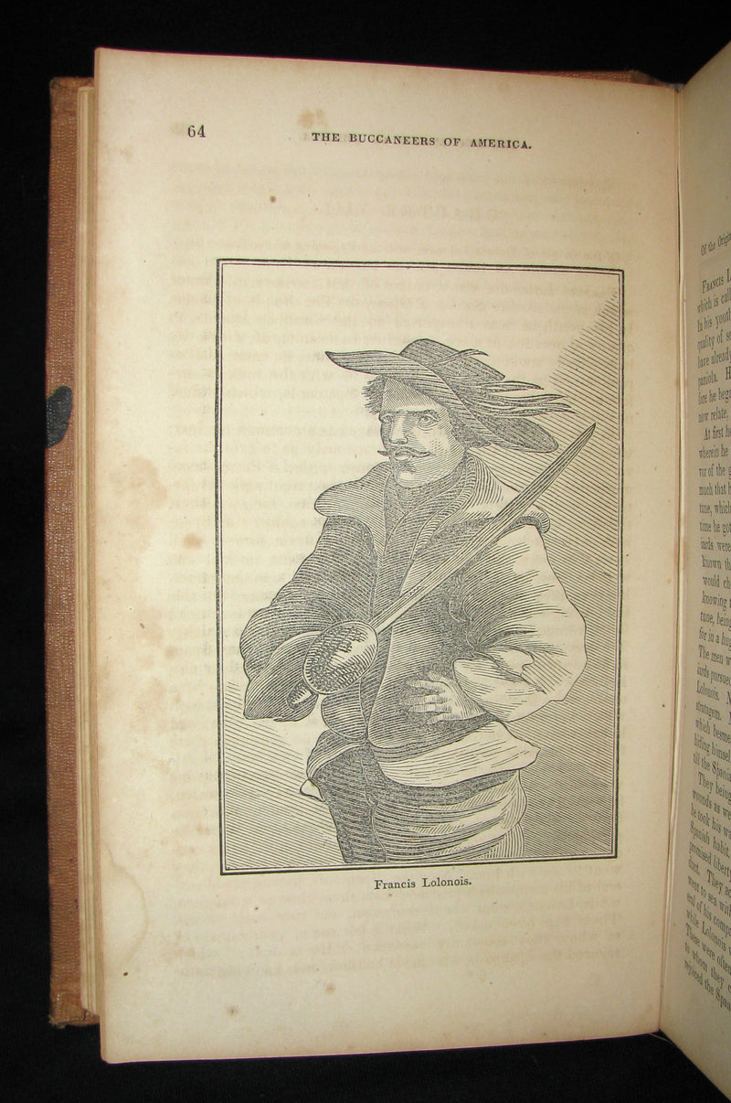 1851 Rare Book - Exquemelin -The History Of The Buccaneers Of America