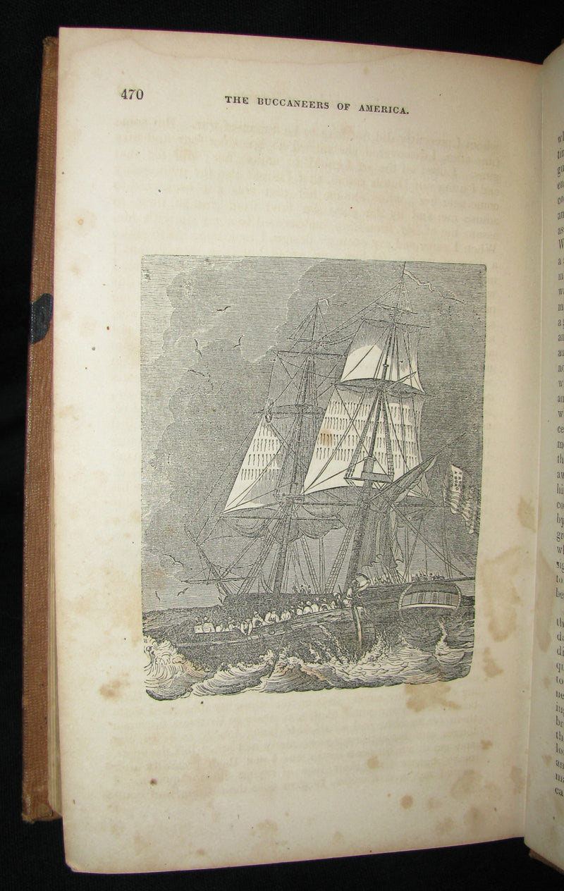 1851 Rare Book - Exquemelin -The History Of The Buccaneers Of America