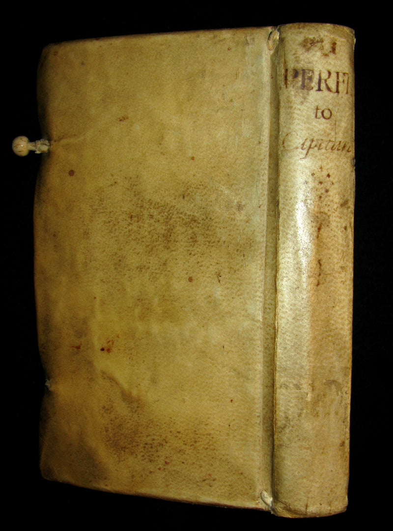 1641 Rare vellum French Book - Art of War - Le Parfait capitaine.