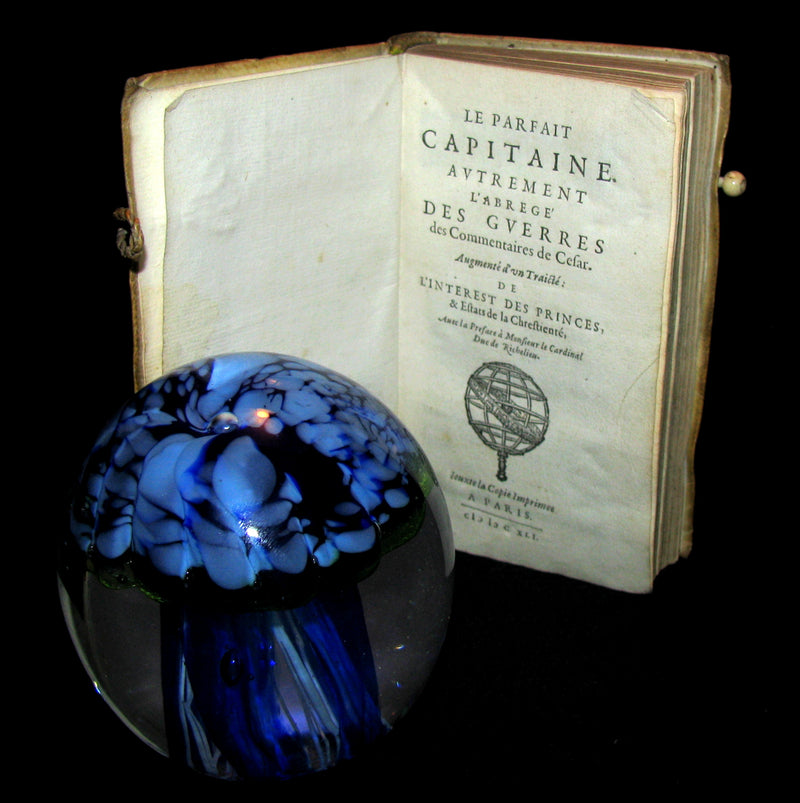 1641 Rare vellum French Book - Art of War - Le Parfait capitaine.