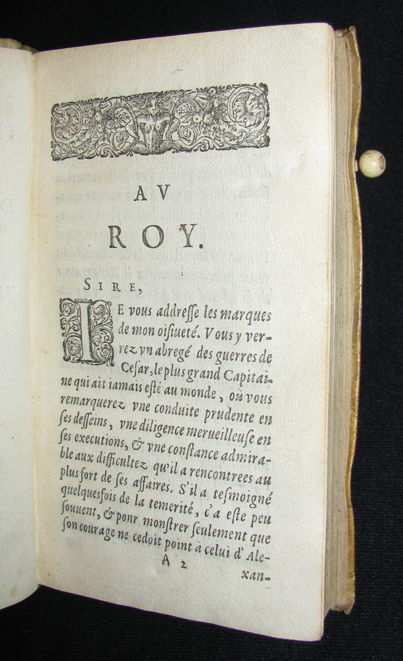 1641 Rare vellum French Book - Art of War - Le Parfait capitaine.