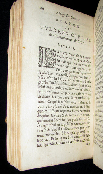 1641 Rare vellum French Book - Art of War - Le Parfait capitaine.