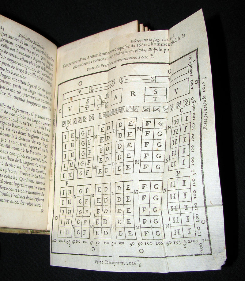 1641 Rare vellum French Book - Art of War - Le Parfait capitaine.