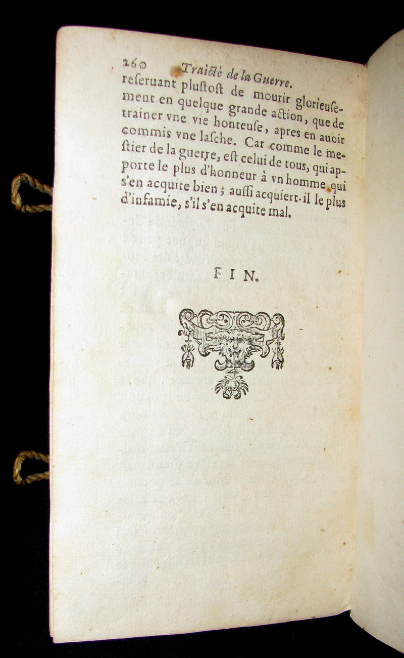 1641 Rare vellum French Book - Art of War - Le Parfait capitaine.