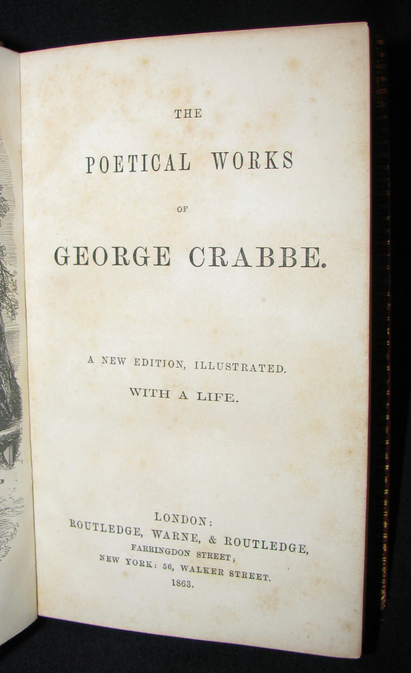 1863 Rare Book - The Poetical Works of George Crabbe.