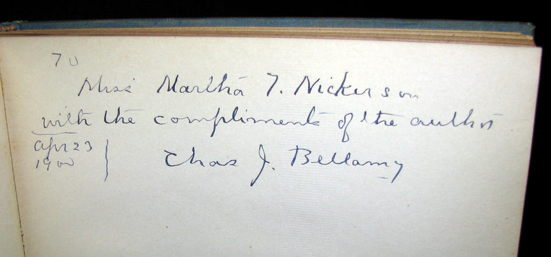 1890 Rare 1stED Signed Book ~ Return of the Fairies by Charles J. Bellamy