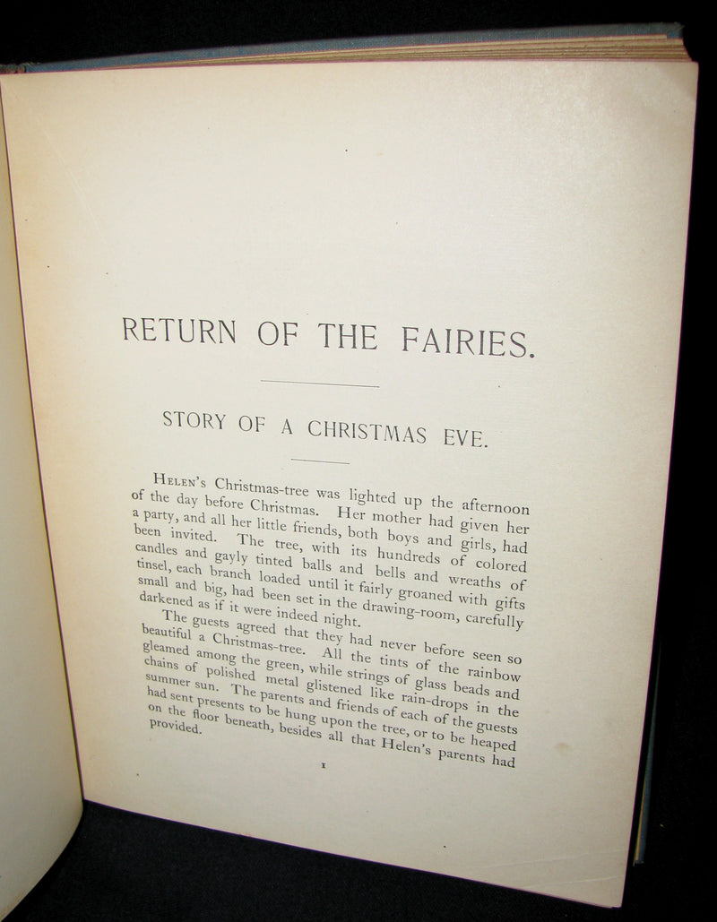 1890 Rare 1stED Signed Book ~ Return of the Fairies by Charles J. Bellamy