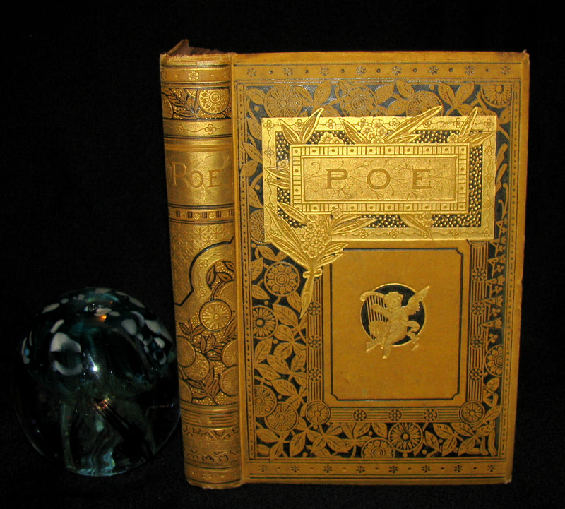 1882 Rare Victorian Book - Poems of Edgar Allan POE (The Raven, Lenore, Ulalume, ...)
