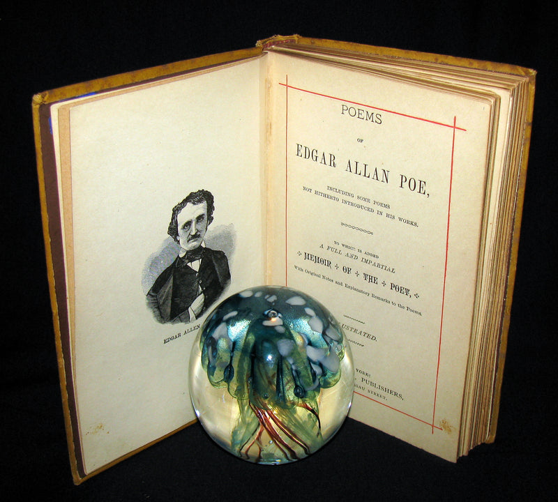 1882 Rare Victorian Book - Poems of Edgar Allan POE (The Raven, Lenore, Ulalume, ...)
