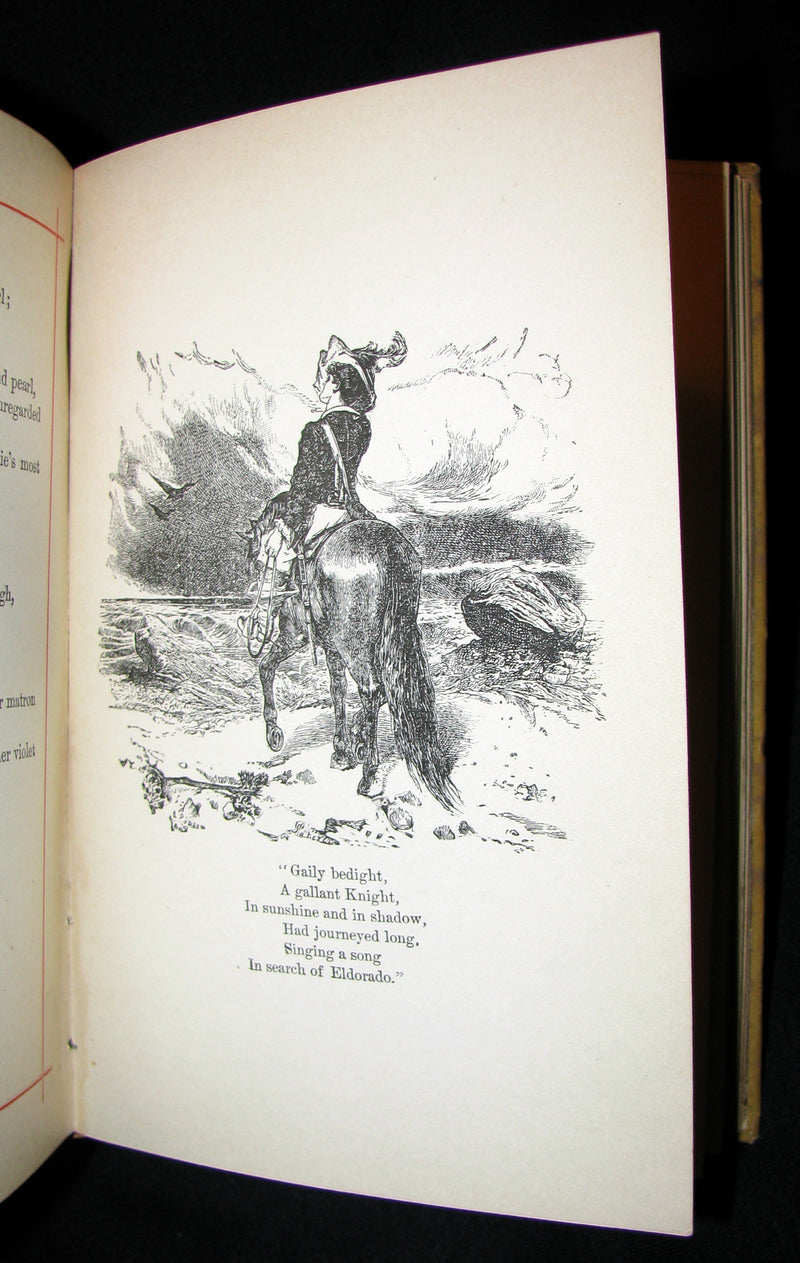 1882 Rare Victorian Book - Poems of Edgar Allan POE (The Raven, Lenore, Ulalume, ...)
