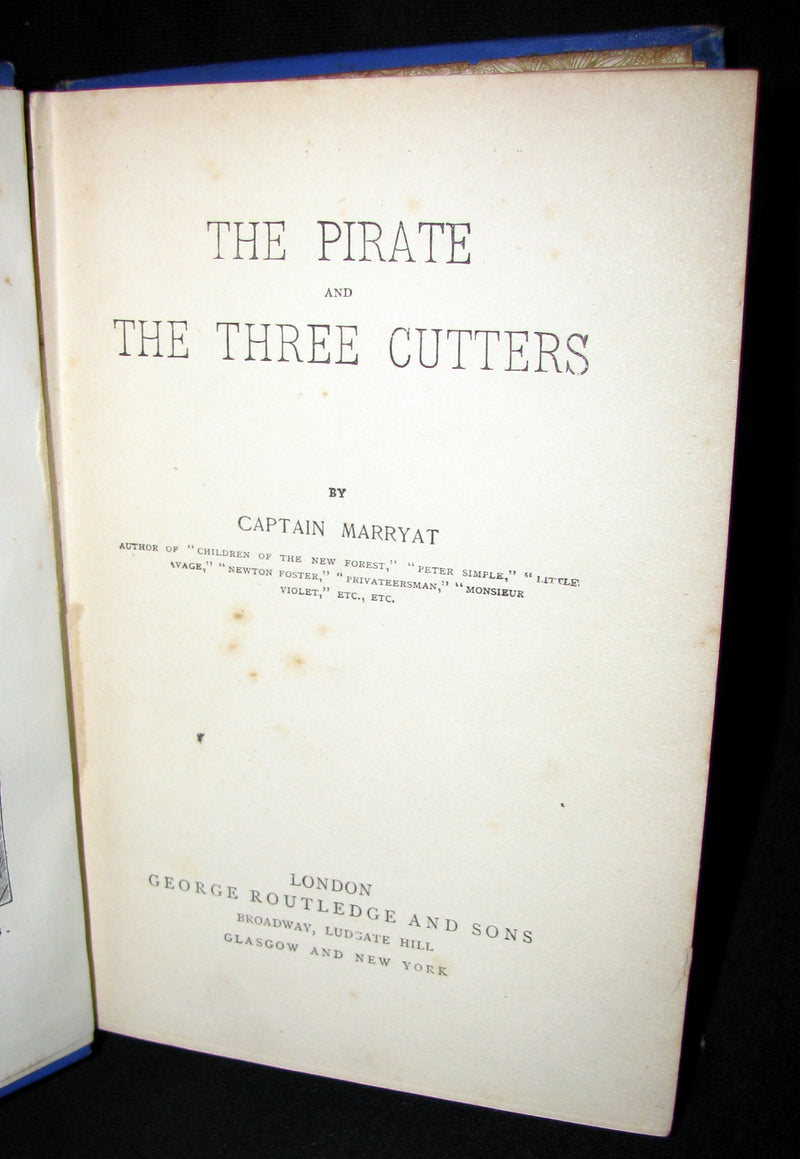 1880's Rare Victorian Book -  The Pirate & The Three Cutters by Captain Frederick Marryat
