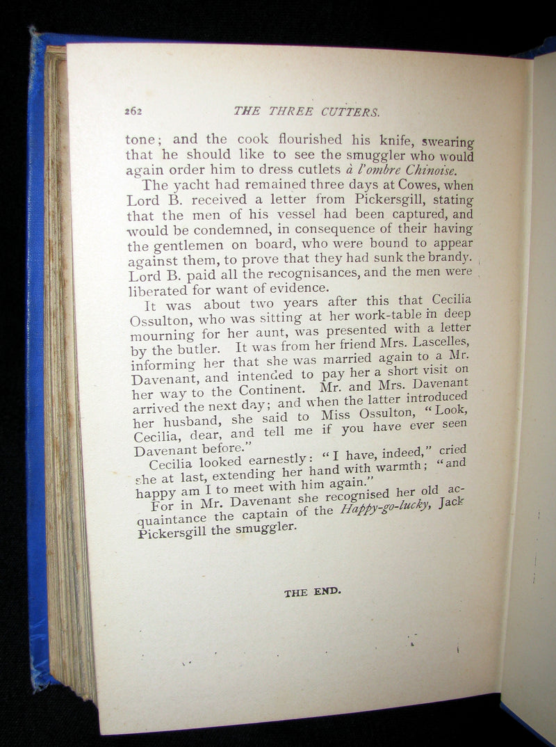 1880's Rare Victorian Book -  The Pirate & The Three Cutters by Captain Frederick Marryat
