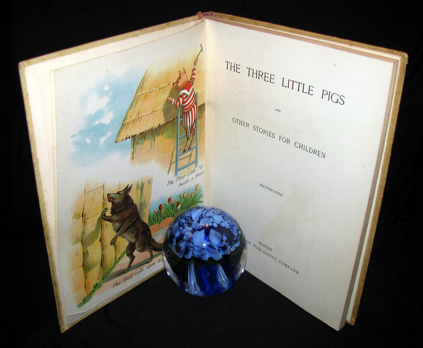 1899 Rare Victorian Book - The Three Little Pigs and other Stories for Children published by Lothrop