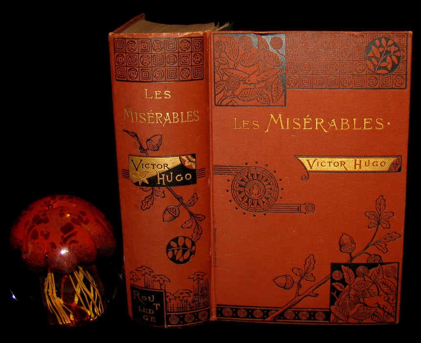 1885 Rare Victorian Book - Les MISERABLES by Victor Hugo. Illustrated.