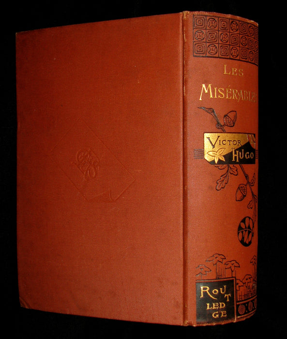 1885 Rare Victorian Book - Les MISERABLES by Victor Hugo. Illustrated.