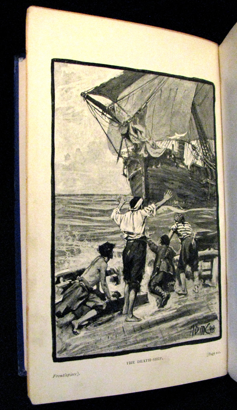 1889 Rare Victorian Book - Arthur Gordon Pym by Edgar Allan Poe : A Romance Illustrated