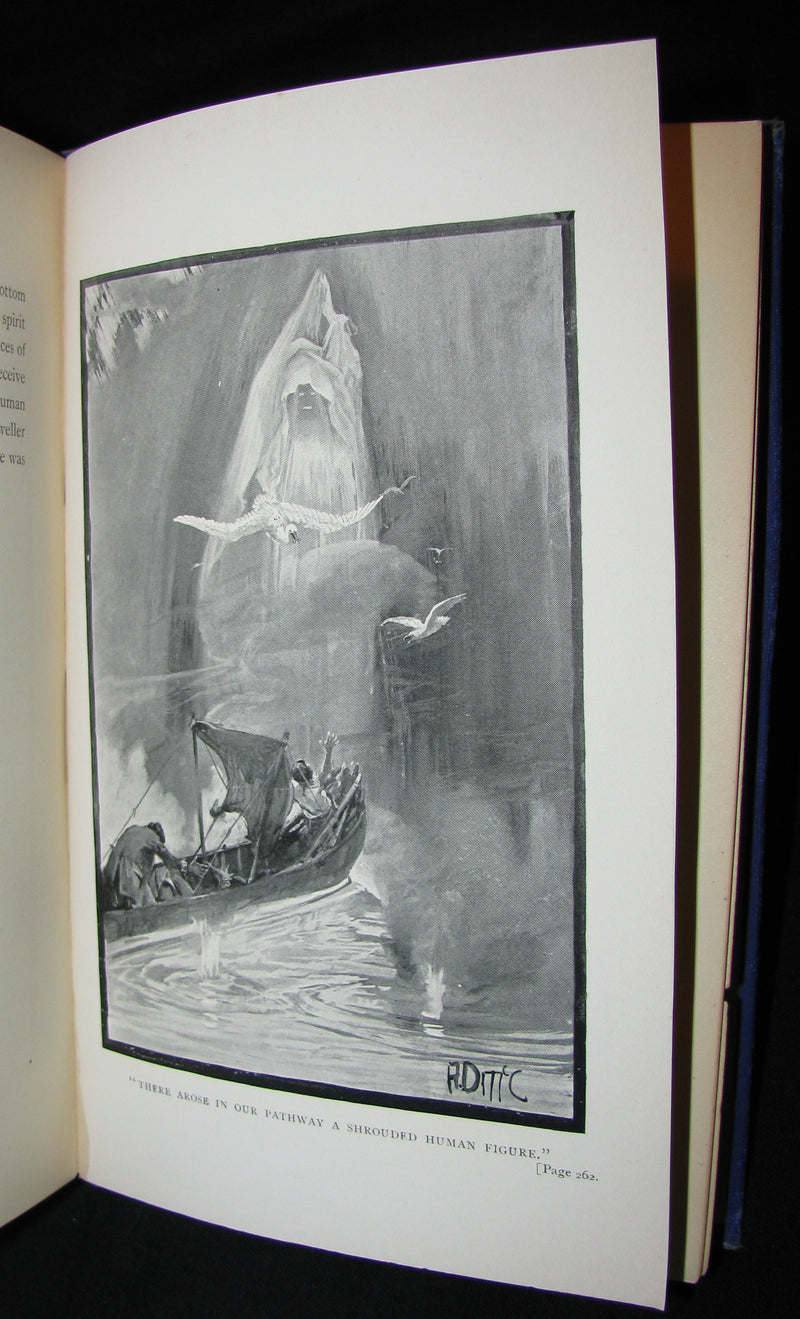 1889 Rare Victorian Book - Arthur Gordon Pym by Edgar Allan Poe : A Romance Illustrated