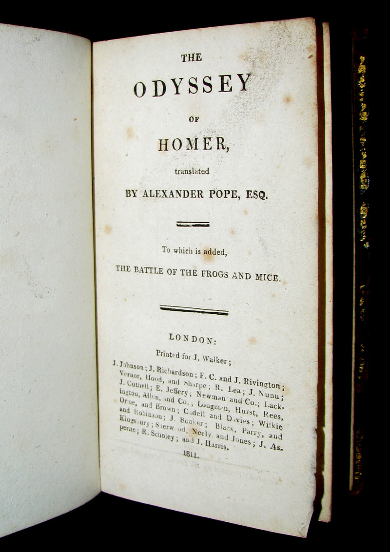 1811 Rare Book - The Odyssey of Homer