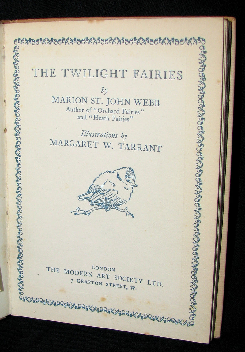 1928 Rare Book -TWILIGHT FAIRIES by Marion St John Webb illustrated by Margaret Winifred Tarrant