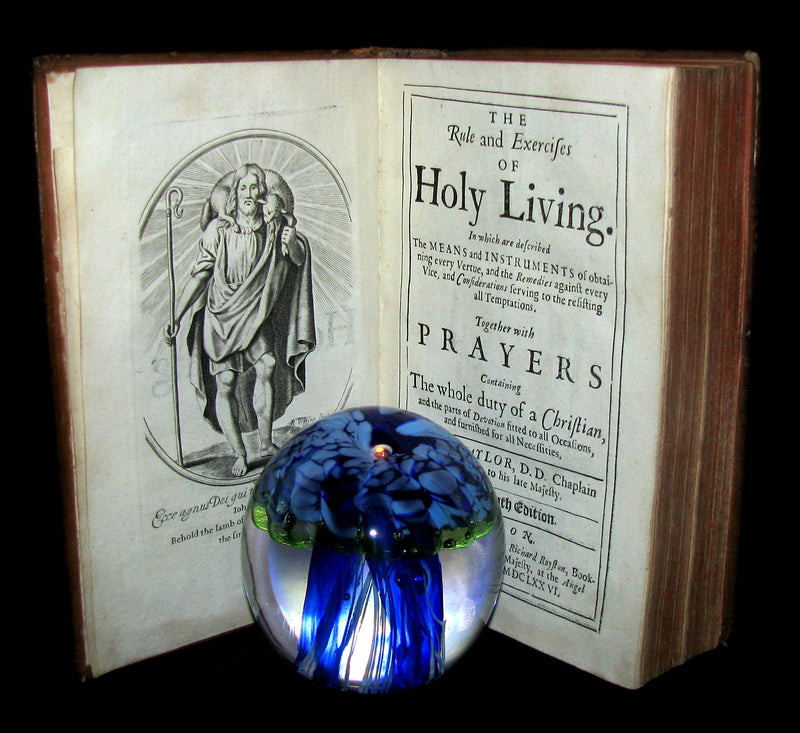 1676 Scarce Book - Jeremy TAYLOR - THE RULE AND EXERCISES OF HOLY LIVING & HOLY DYING.