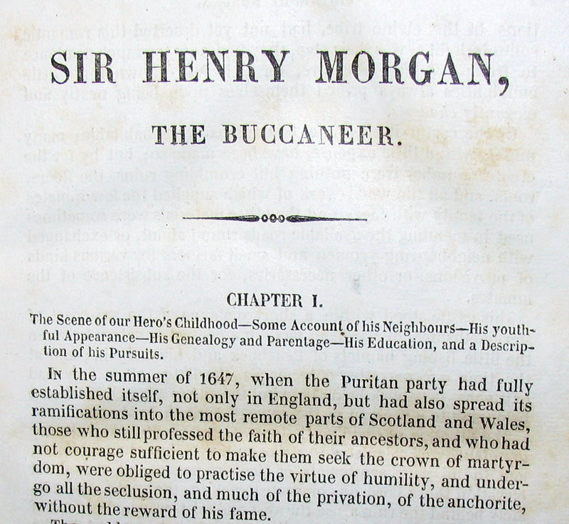 1842 Scarce Book - Sir Henry Morgan, the Buccaneer by Edward Howard. First Edition.