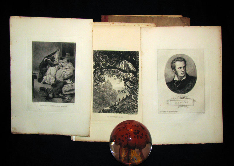 1884 Scarce 1st Edition Portfolio - 26 plates for Edgar Allan Poe 's Stories