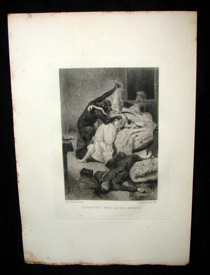 1884 Scarce 1st Edition Portfolio - 26 plates for Edgar Allan Poe 's Stories