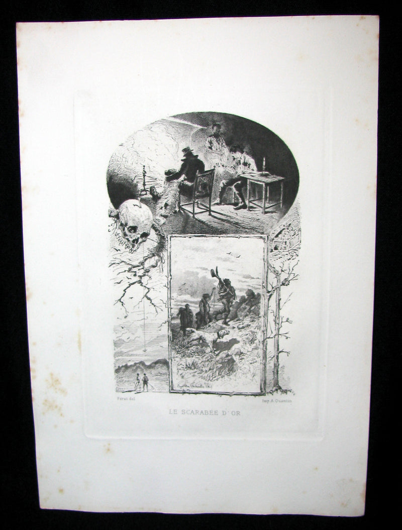 1884 Scarce 1st Edition Portfolio - 26 plates for Edgar Allan Poe 's Stories