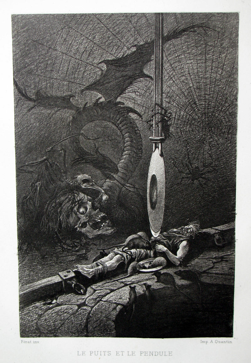 1884 Scarce 1st Edition Portfolio - 26 plates for Edgar Allan Poe 's Stories