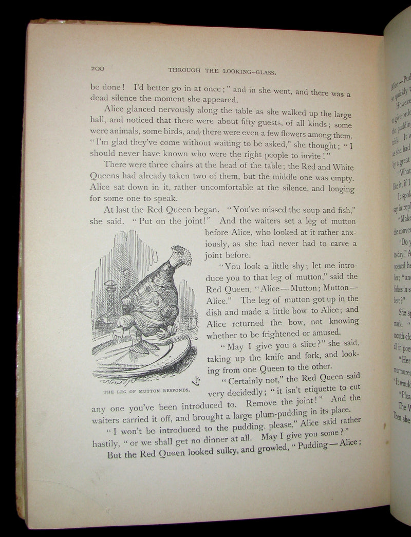 1898 Rare Victorian Book - Through The Looking Glass And What Alice Found There published by Lothrop