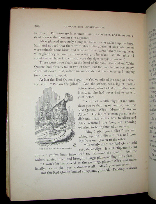 1898 Rare Victorian Book - Through The Looking Glass And What Alice Found There published by Lothrop