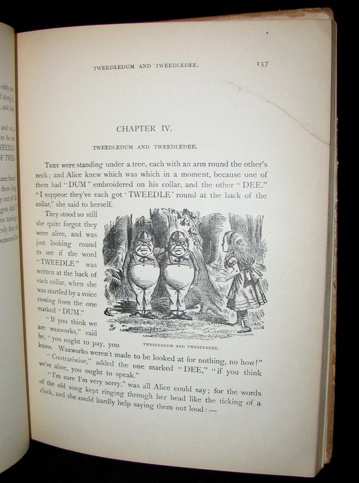 1898 Rare Victorian Book - Through The Looking Glass And What Alice Found There published by Lothrop