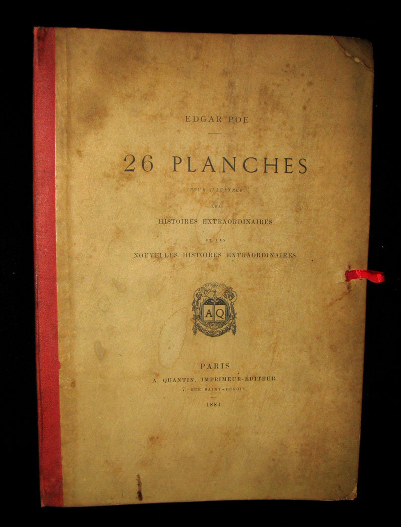 1884 Scarce 1st Edition Portfolio - 26 plates for Edgar Allan Poe 's Stories