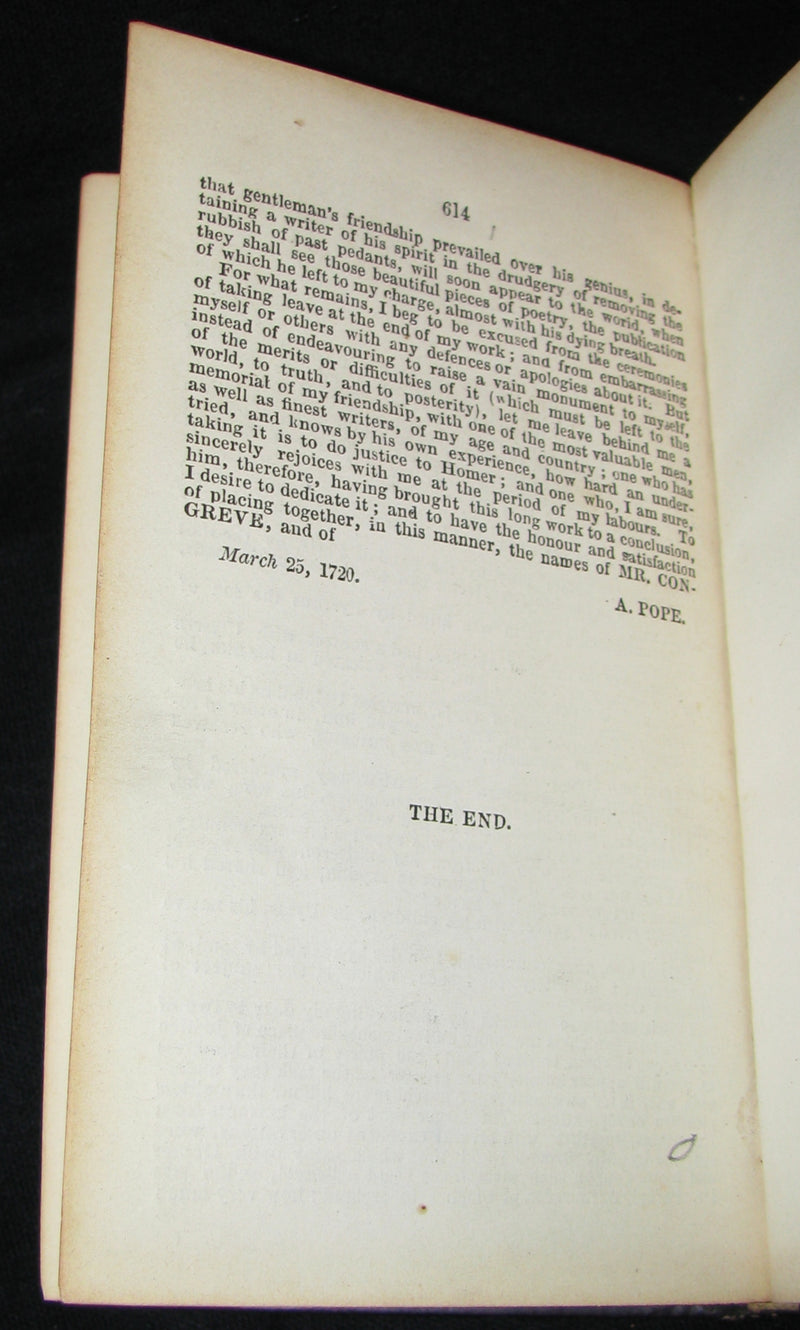 1845 Rare Book - The ILIAD of HOMER Translated by Alexander Pope, Esq.