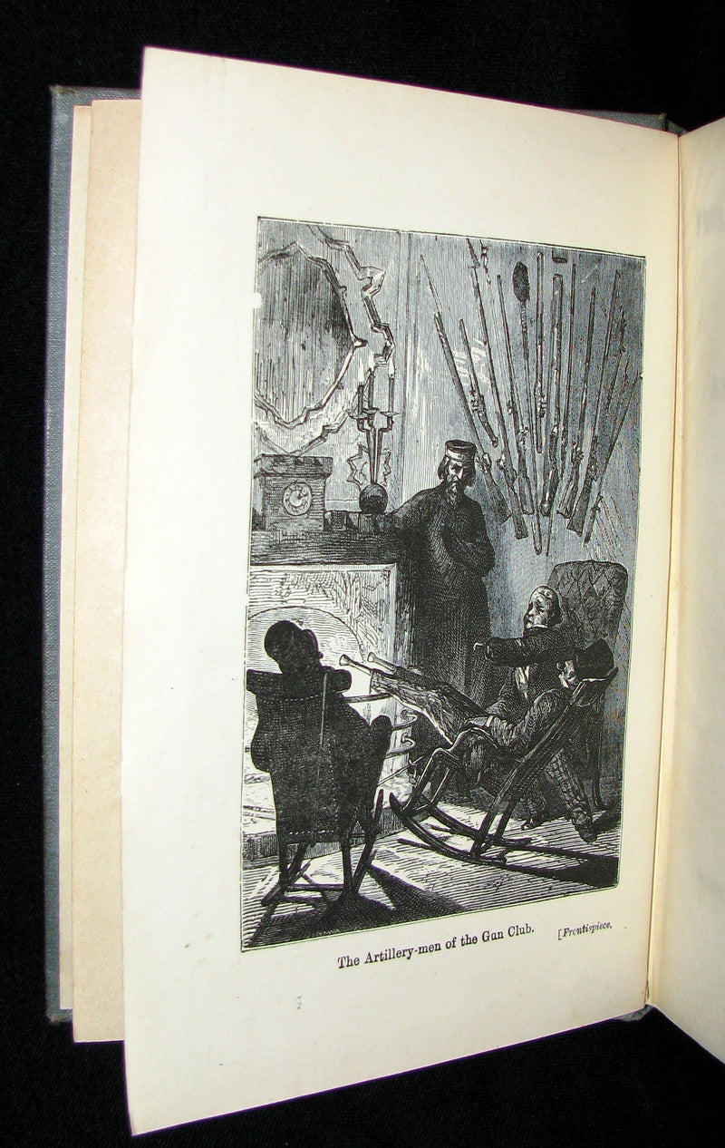 1896 Rare Book - JULES VERNE - From the Earth to the Moon, Direct in 97 hours 20 minutes