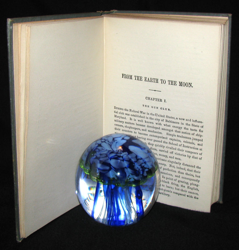 1896 Rare Book - JULES VERNE - From the Earth to the Moon, Direct in 97 hours 20 minutes