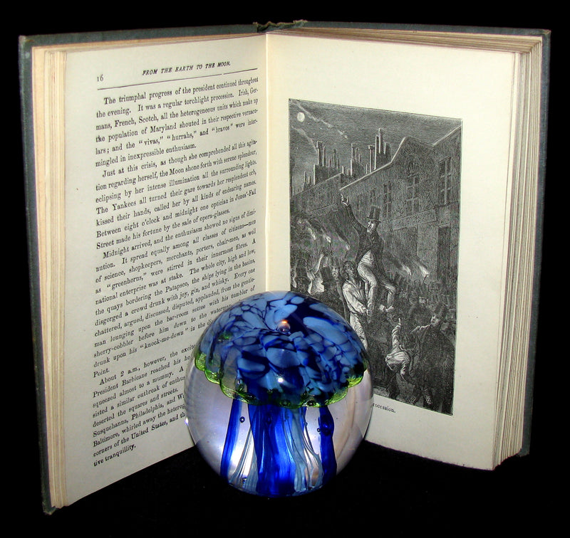 1896 Rare Book - JULES VERNE - From the Earth to the Moon, Direct in 97 hours 20 minutes