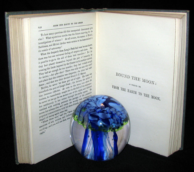 1896 Rare Book - JULES VERNE - From the Earth to the Moon, Direct in 97 hours 20 minutes
